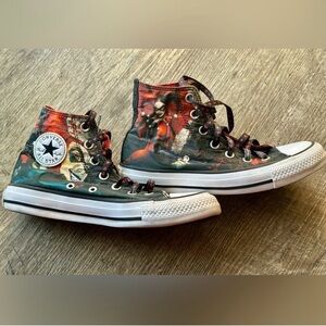 Converse DC Harley Quinn Hi Top Sneakers Women 6 Men 4 Joker Comic